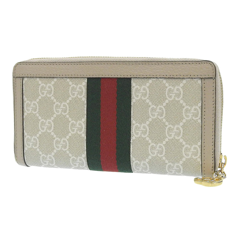 Luxury Gucci Trending 2025 GG Supreme Round Zip Long Wallet 523154