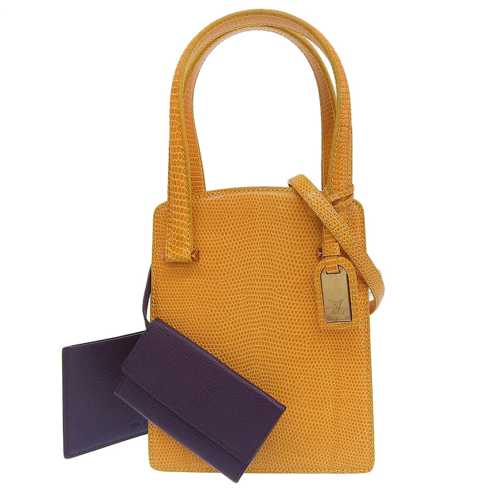 Louis Vuitton Ondine Lizard 2WAY Bag Yellow