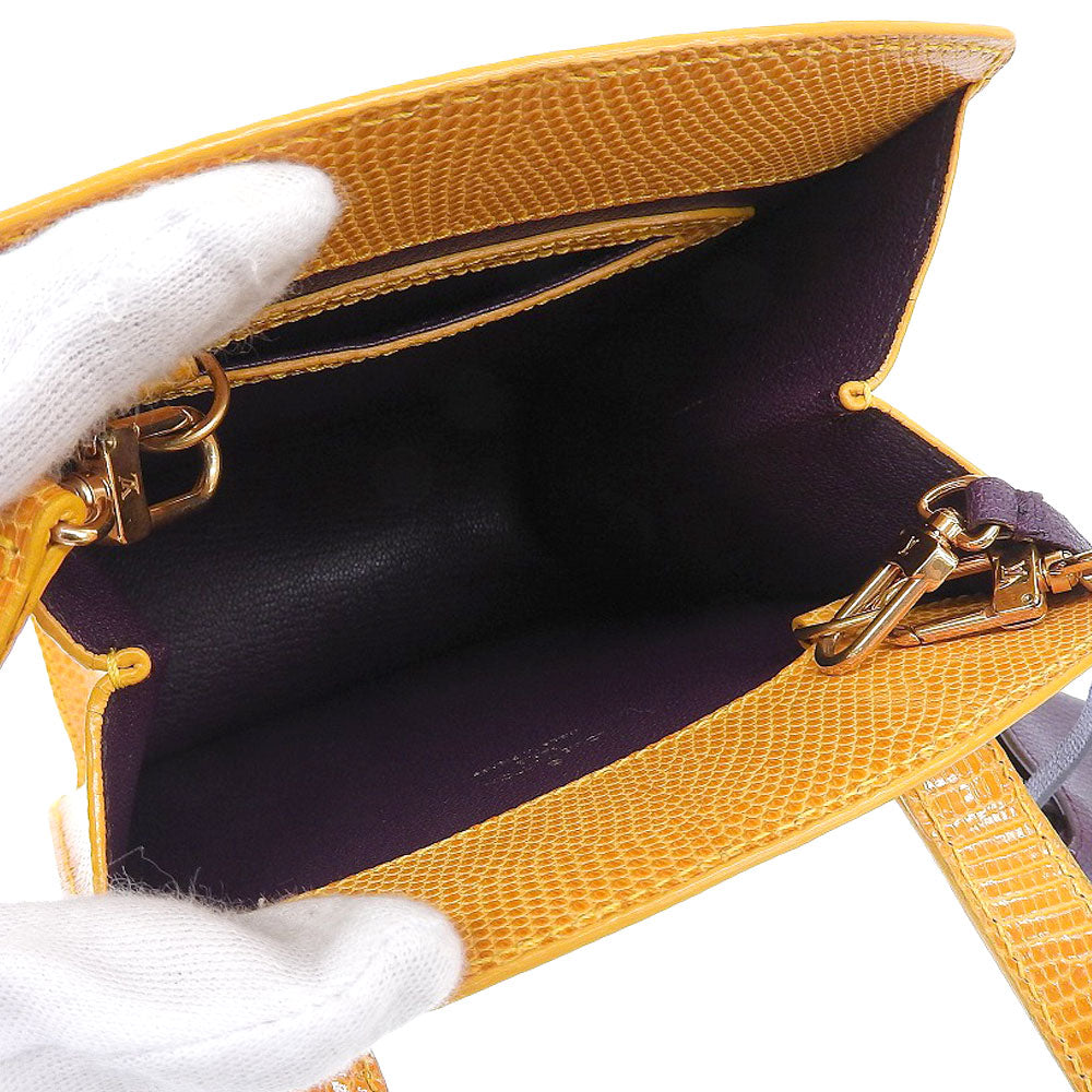 Louis Vuitton Ondine Lizard 2WAY Bag Yellow