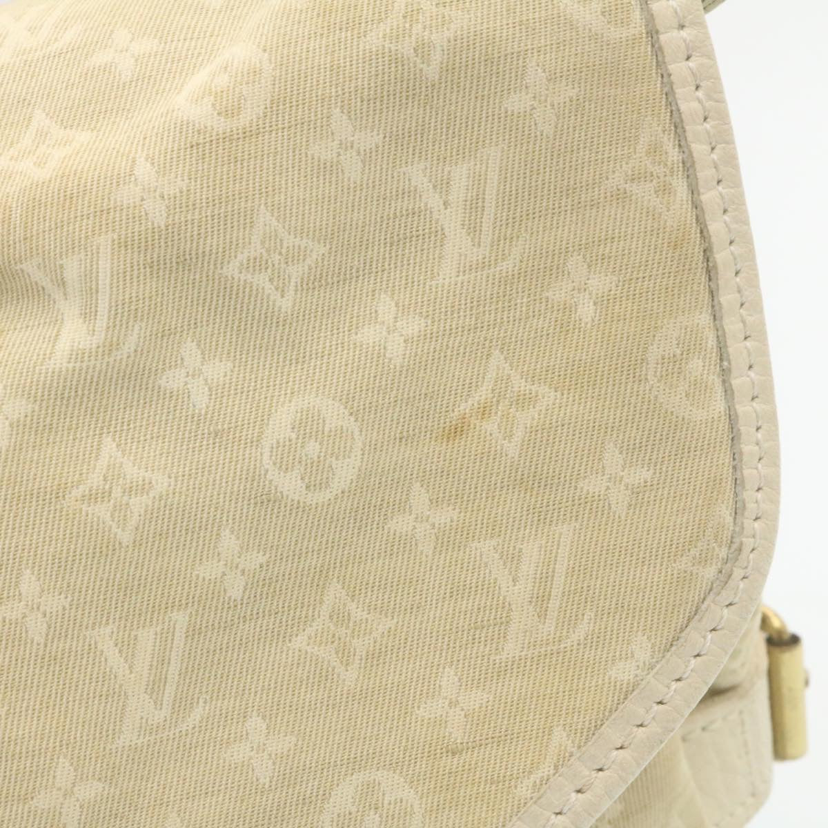 LOUIS VUITTON Monogram Mini Lin Saumur Shoulder Bag Dune M95314 tp159