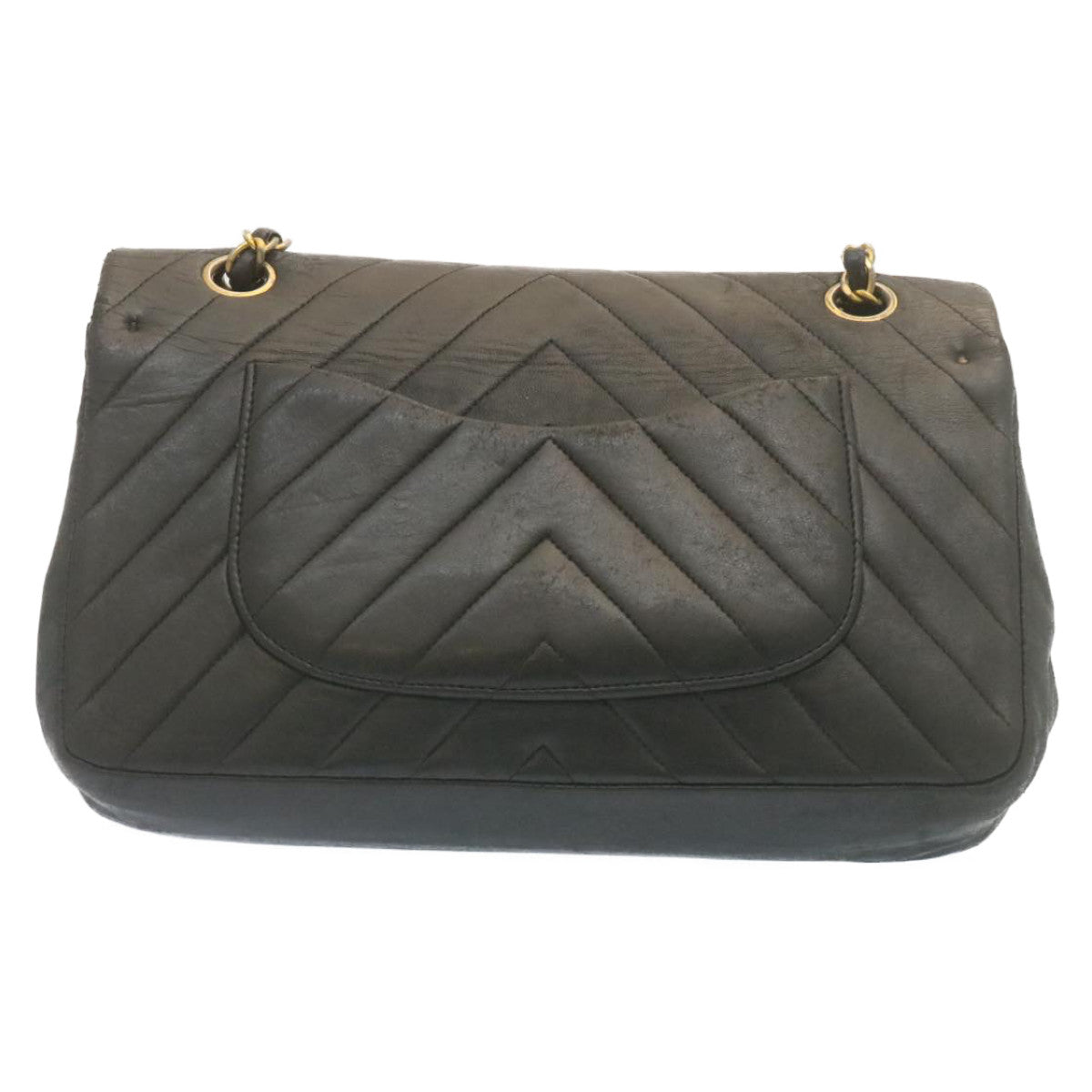 Luxury Chanel Mademoiselle Turn Lock Flap Shoulder Bag Lamb Skin Black CC  tp204A