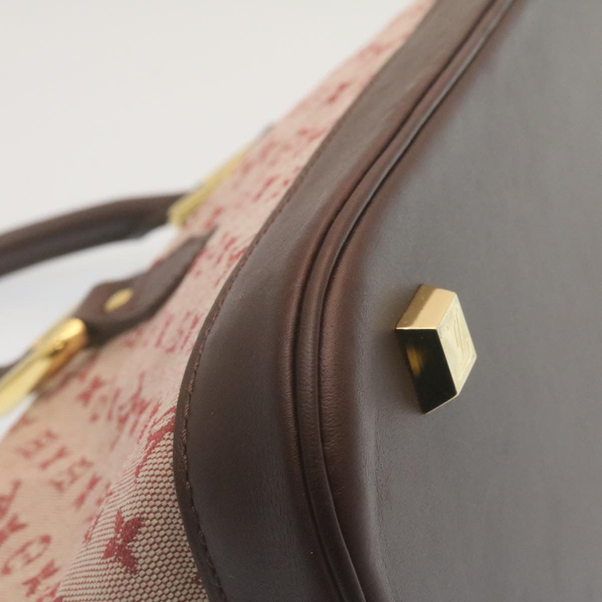 LOUIS VUITTON Monogram Mini Alma Long Hand Bag Red M92207 LV tp208