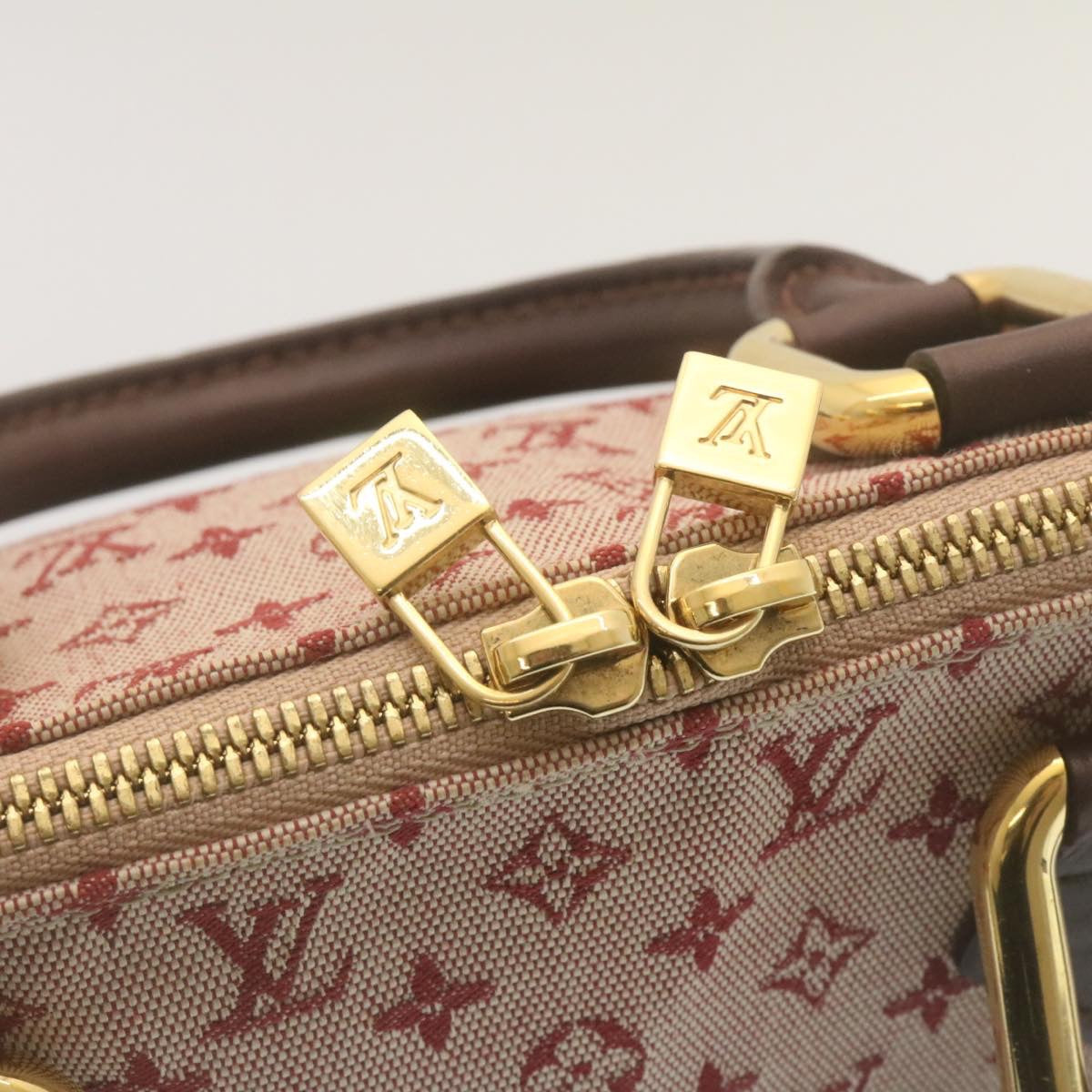 LOUIS VUITTON Monogram Mini Alma Long Hand Bag Red M92207 LV tp208