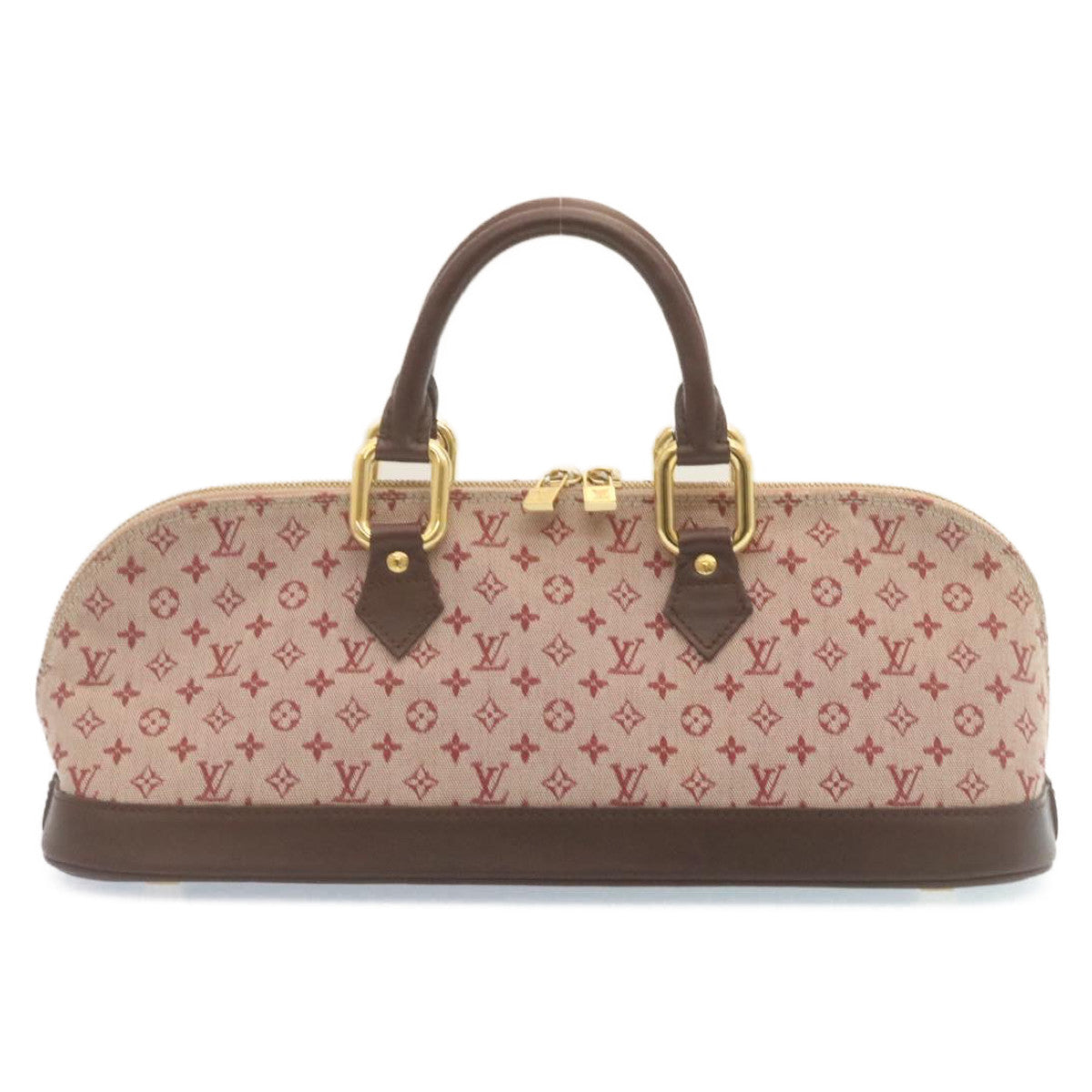 LOUIS VUITTON Monogram Mini Alma Long Hand Bag Red M92207 LV tp208