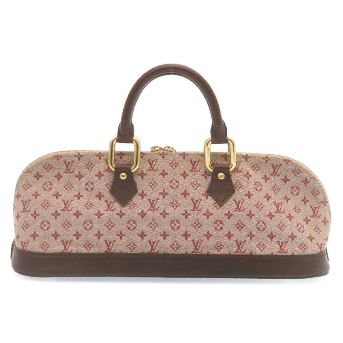 LOUIS VUITTON Monogram Mini Alma Long Hand Bag Red M92207 LV tp208