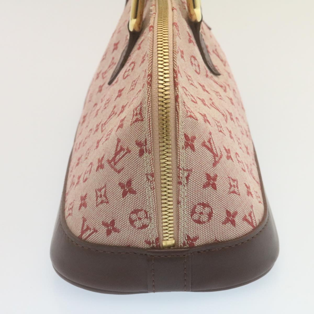 LOUIS VUITTON Monogram Mini Alma Long Hand Bag Red M92207 LV tp208