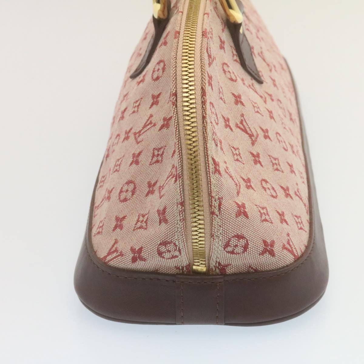 LOUIS VUITTON Monogram Mini Alma Long Hand Bag Red M92207 LV tp208