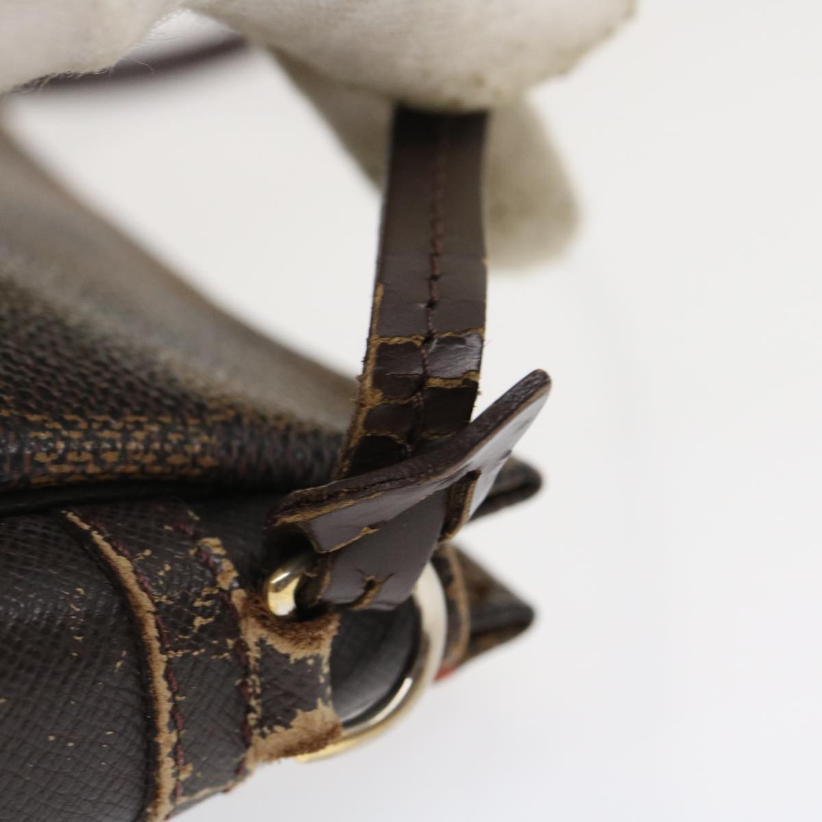 LOUIS VUITTON Damier Ebene Trousse Make Up Hand Pouch N51982 LV tp285