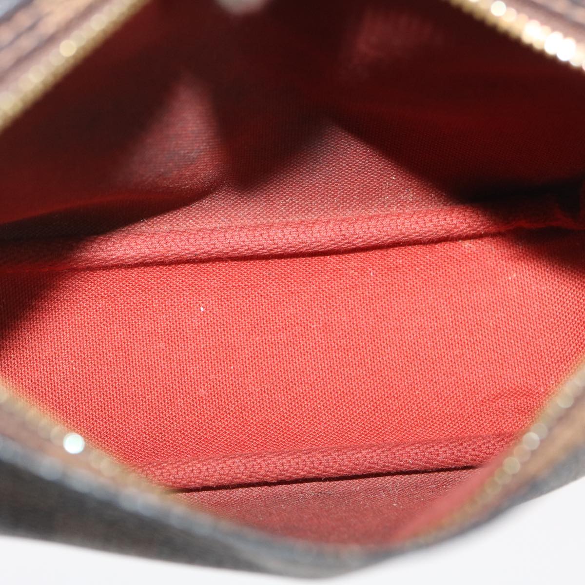 LOUIS VUITTON Damier Ebene Trousse Make Up Hand Pouch N51982 LV tp285
