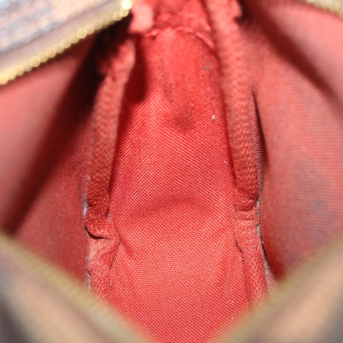 LOUIS VUITTON Damier Ebene Trousse Make Up Hand Pouch N51982 LV tp285