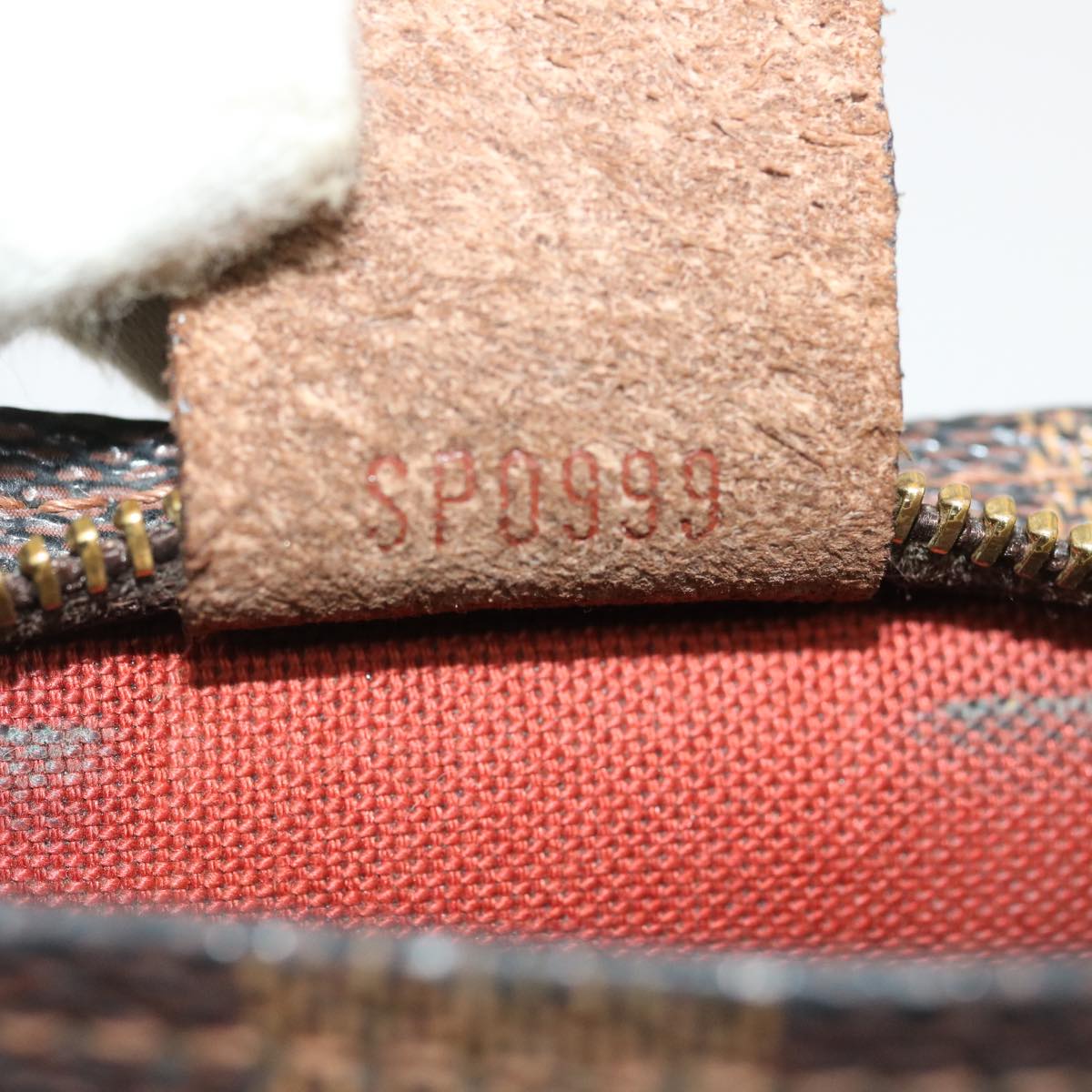 LOUIS VUITTON Damier Ebene Trousse Make Up Hand Pouch N51982 LV tp285
