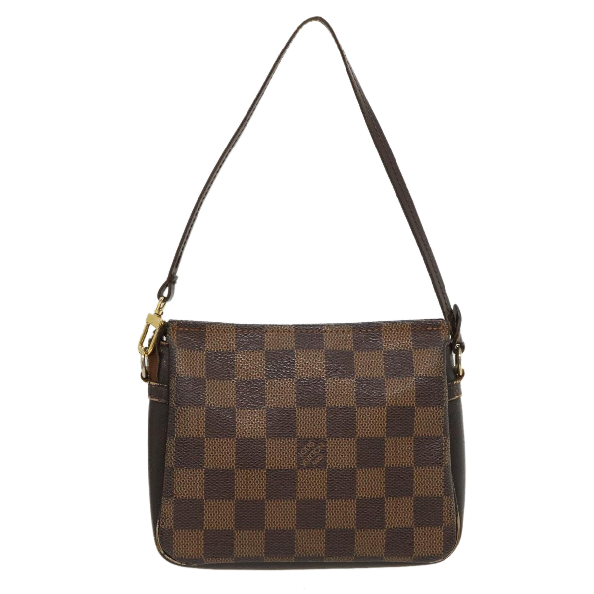 LOUIS VUITTON Damier Ebene Trousse Make Up Hand Pouch N51982 LV tp285