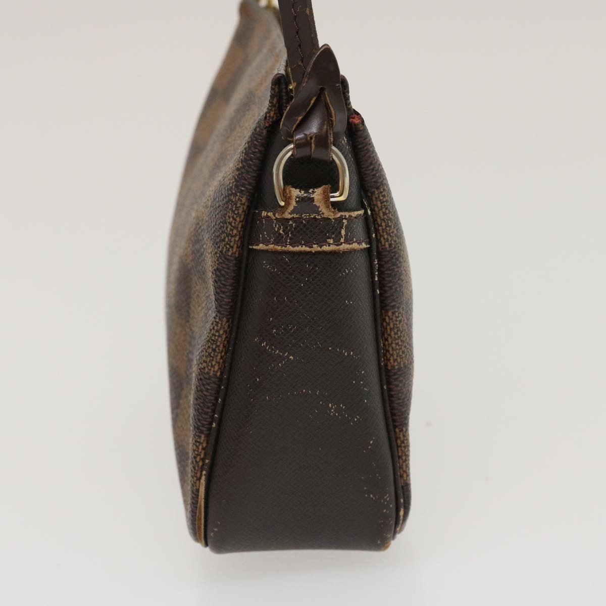LOUIS VUITTON Damier Ebene Trousse Make Up Hand Pouch N51982 LV tp285