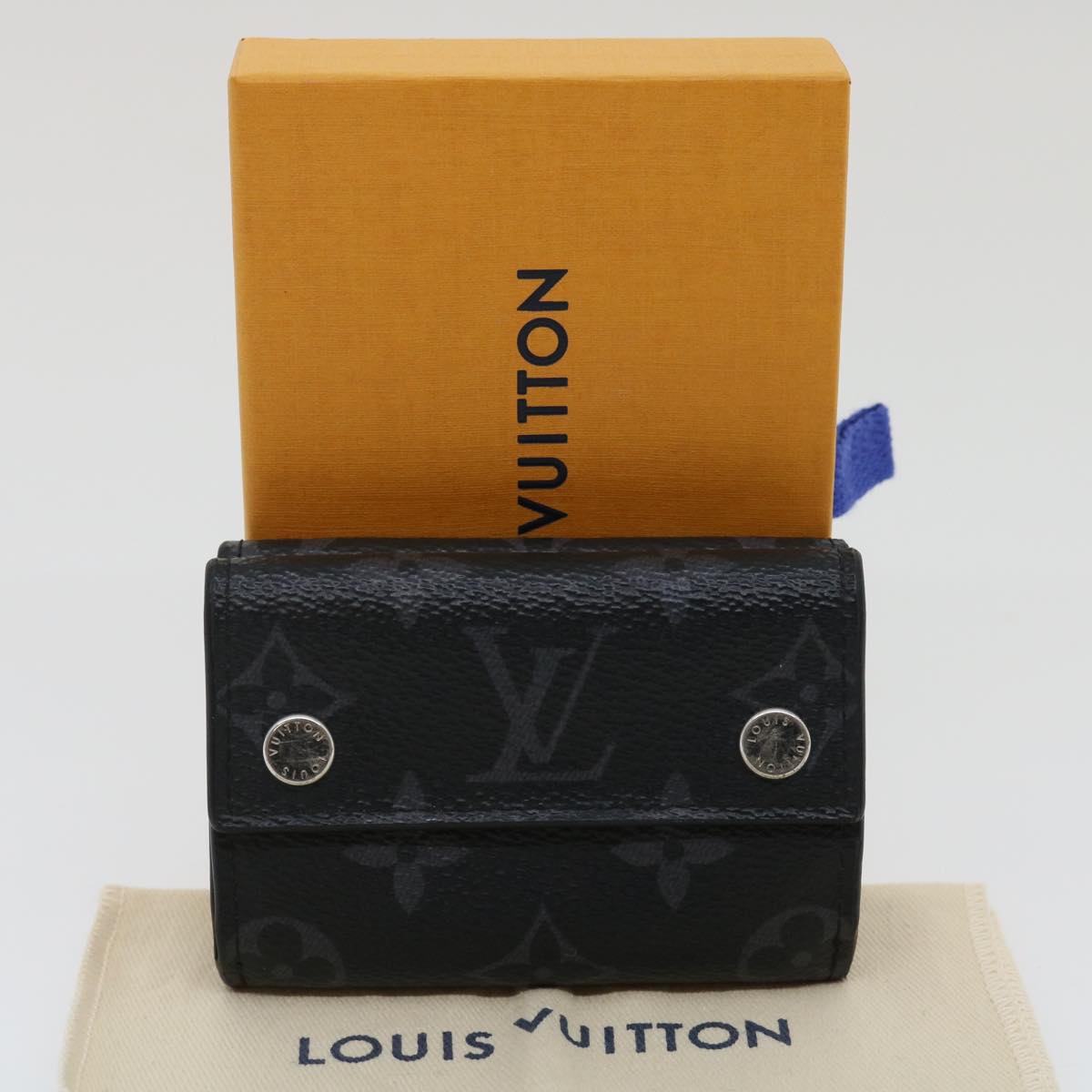 LOUIS VUITTON Monogram Eclipse Discovery compact wallet Wallet M67630 tp320