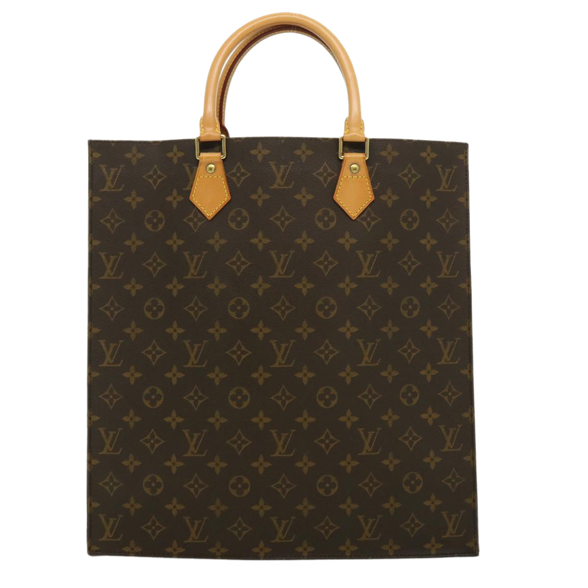 LOUIS VUITTON Monogram Sac Plat Hand Bag M51140 LV tp354