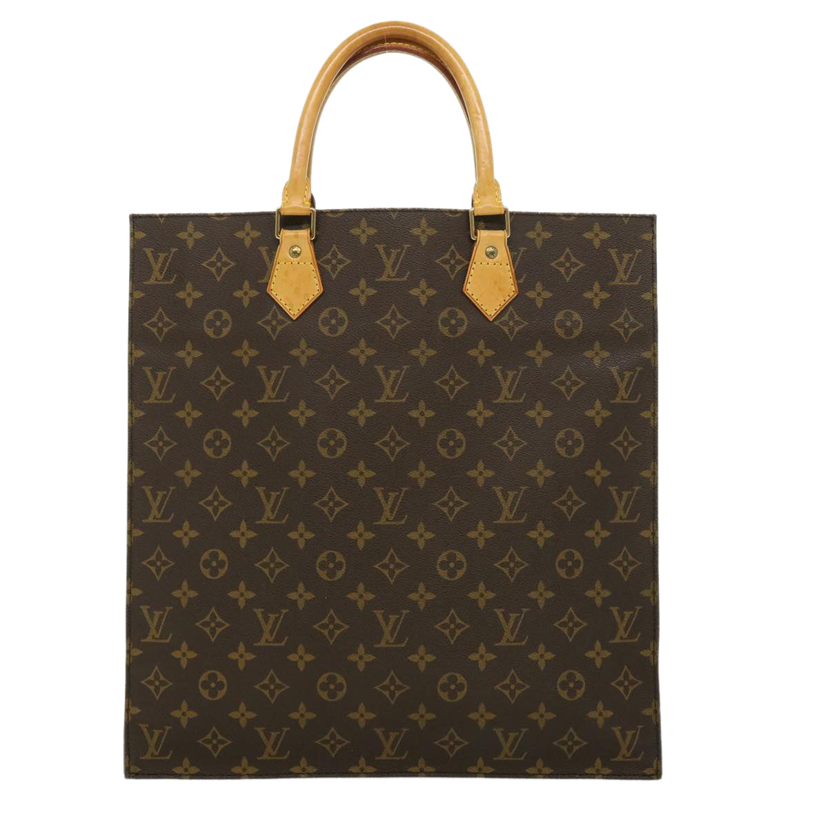 LOUIS VUITTON Monogram Sac Plat Hand Bag M51140 LV tp356