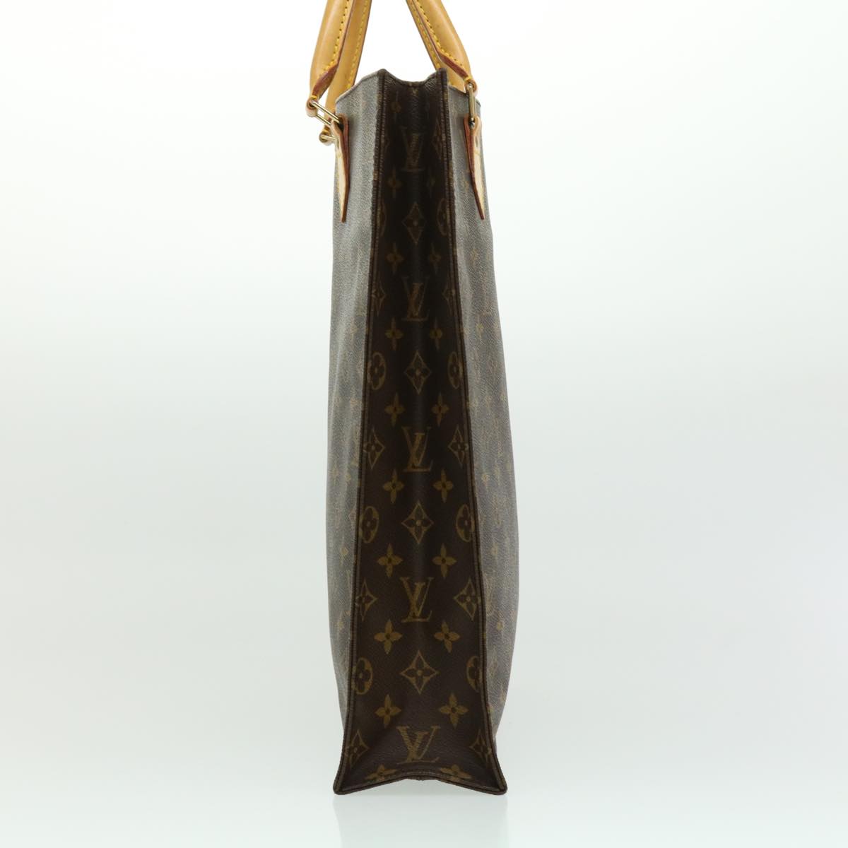 LOUIS VUITTON Monogram Sac Plat Hand Bag M51140 LV tp356