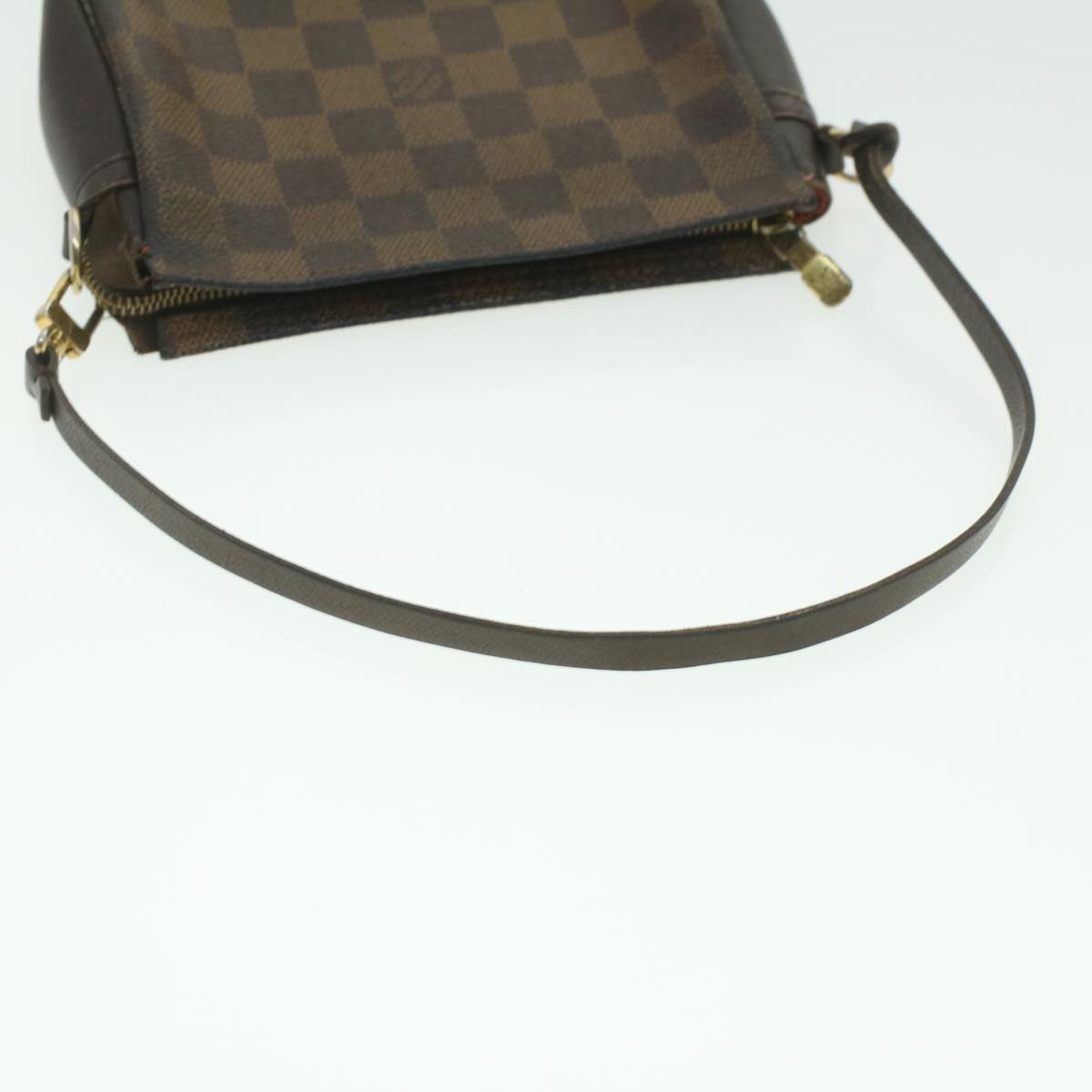 LOUIS VUITTON Damier Ebene Trousse Makeup Hand Pouch N51982 LV tp362