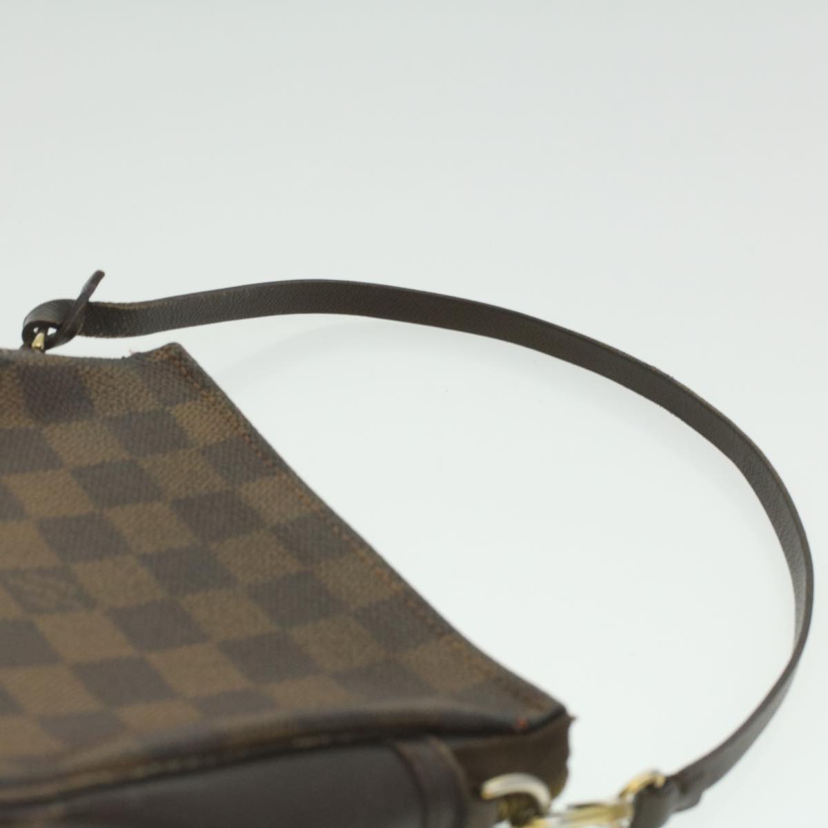 LOUIS VUITTON Damier Ebene Trousse Makeup Hand Pouch N51982 LV tp362