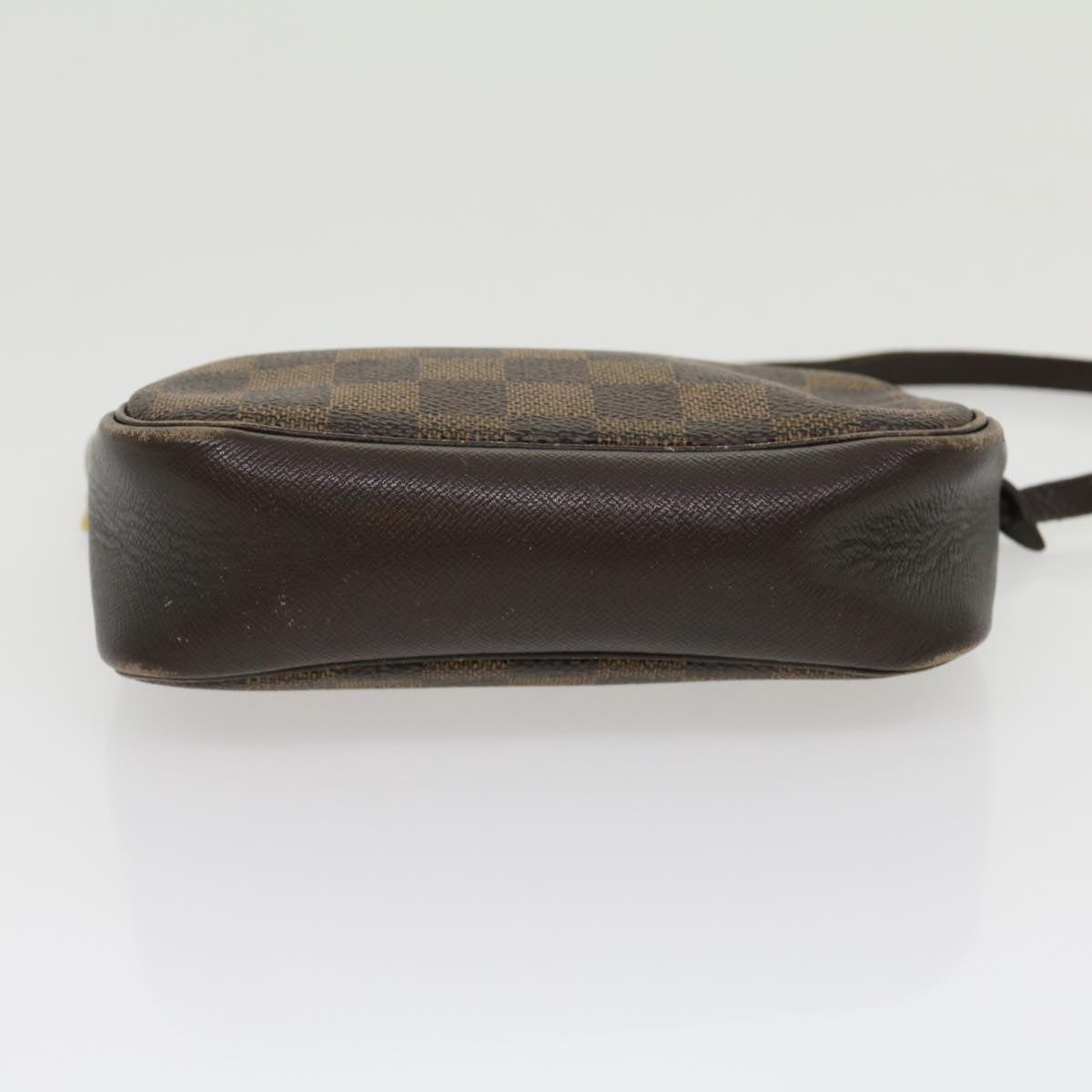 LOUIS VUITTON Damier Ebene Trousse Makeup Hand Pouch N51982 LV tp362