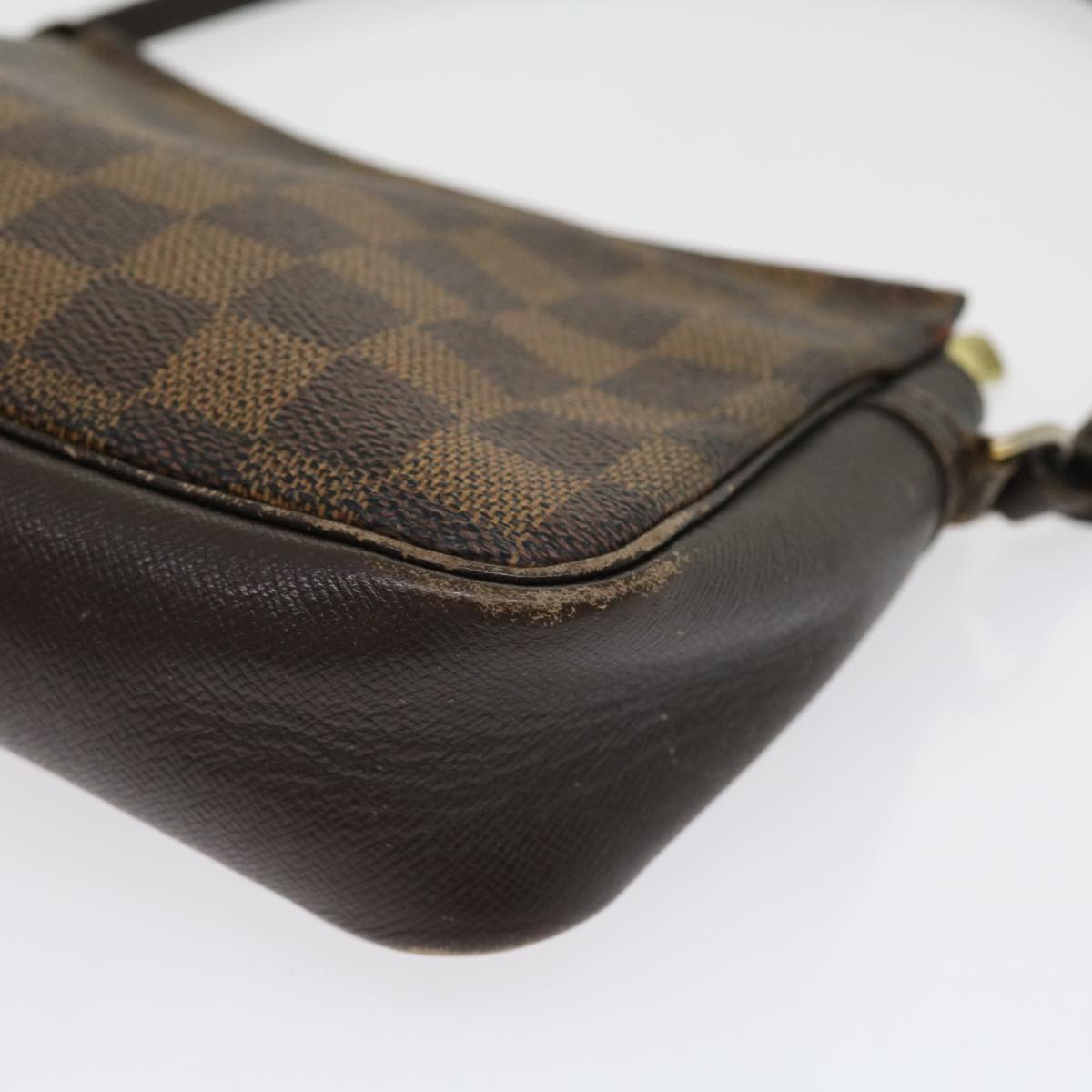 LOUIS VUITTON Damier Ebene Trousse Makeup Hand Pouch N51982 LV tp362