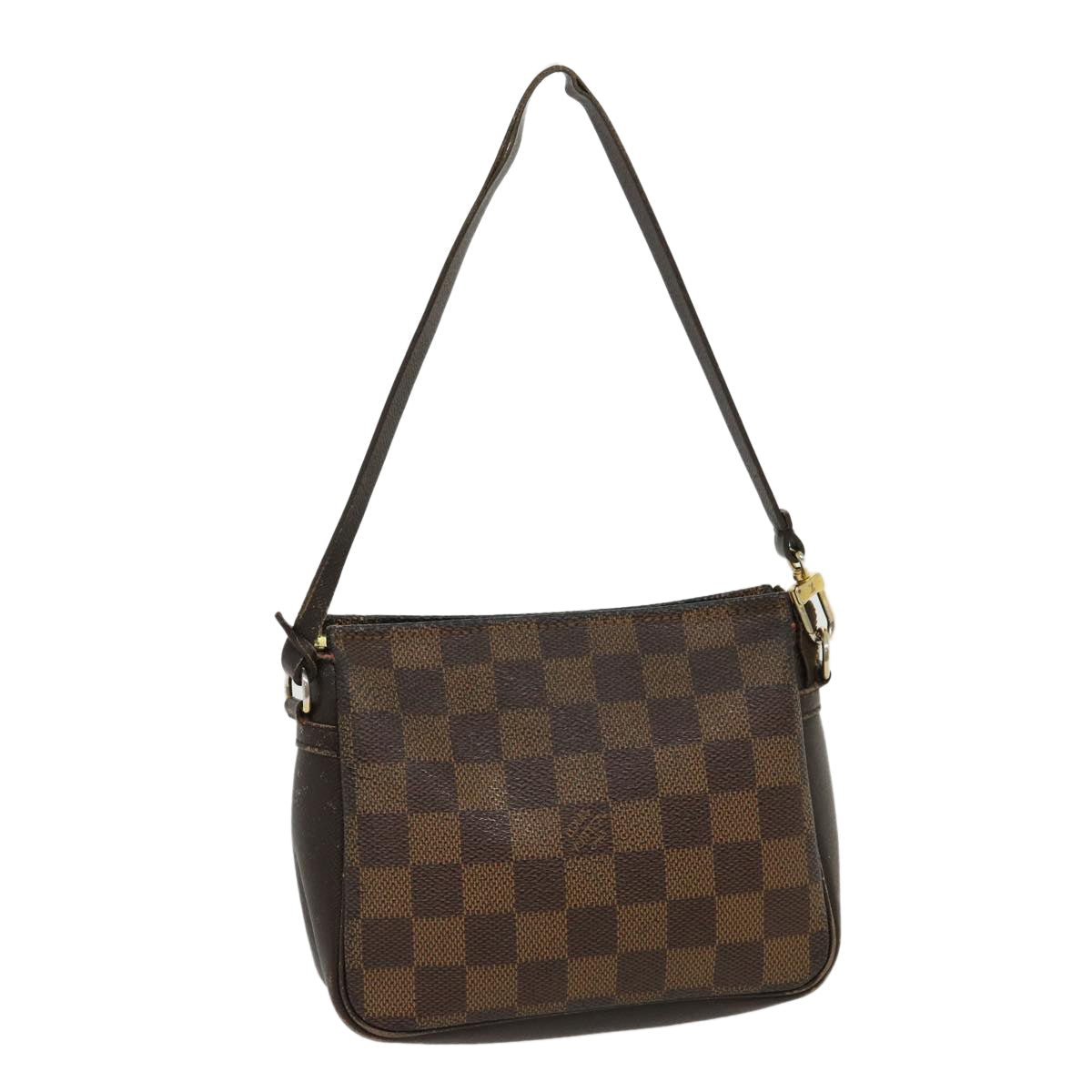 LOUIS VUITTON Damier Ebene Trousse Makeup Hand Pouch N51982 LV tp362