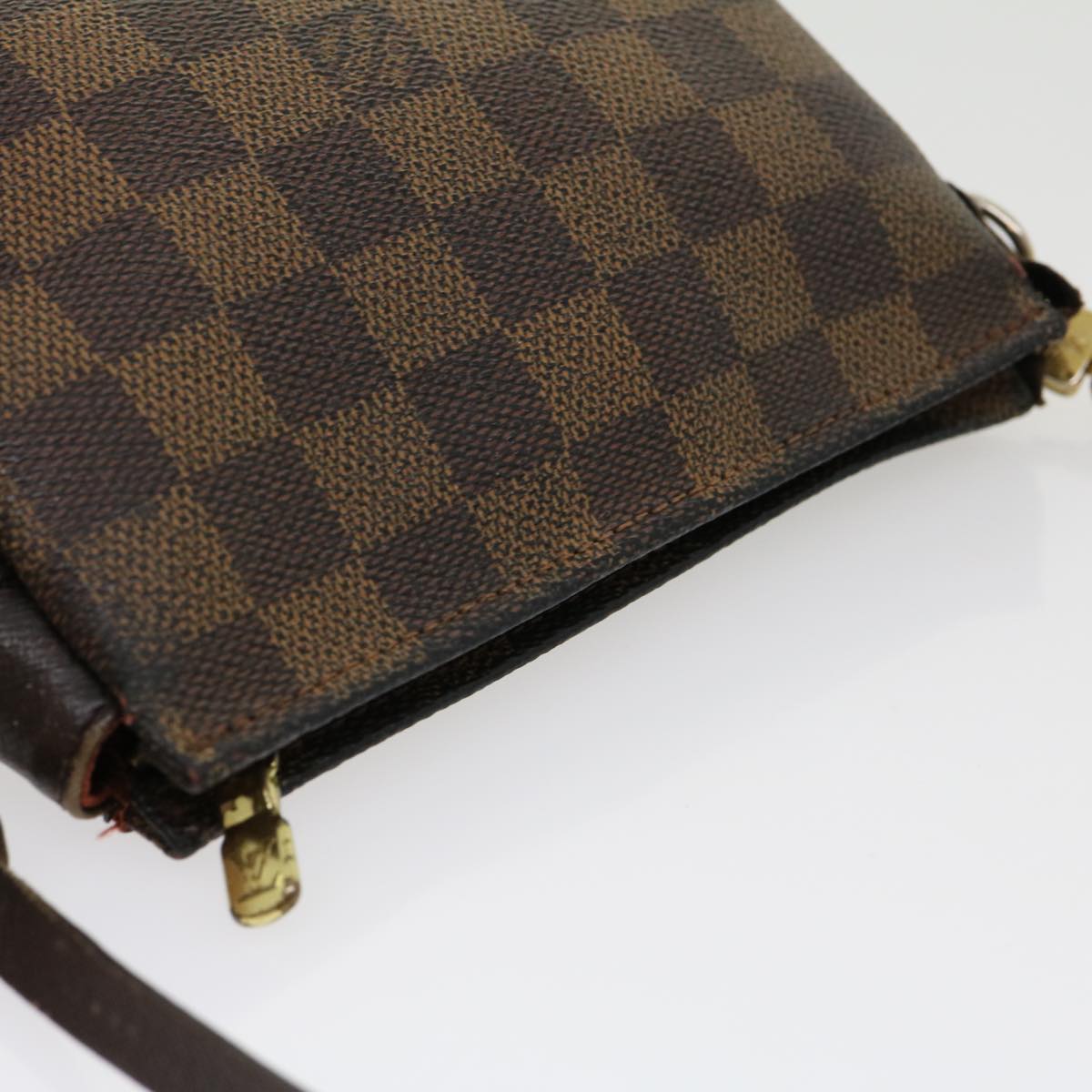 LOUIS VUITTON Damier Ebene Trousse Makeup Hand Pouch N51982 LV tp362