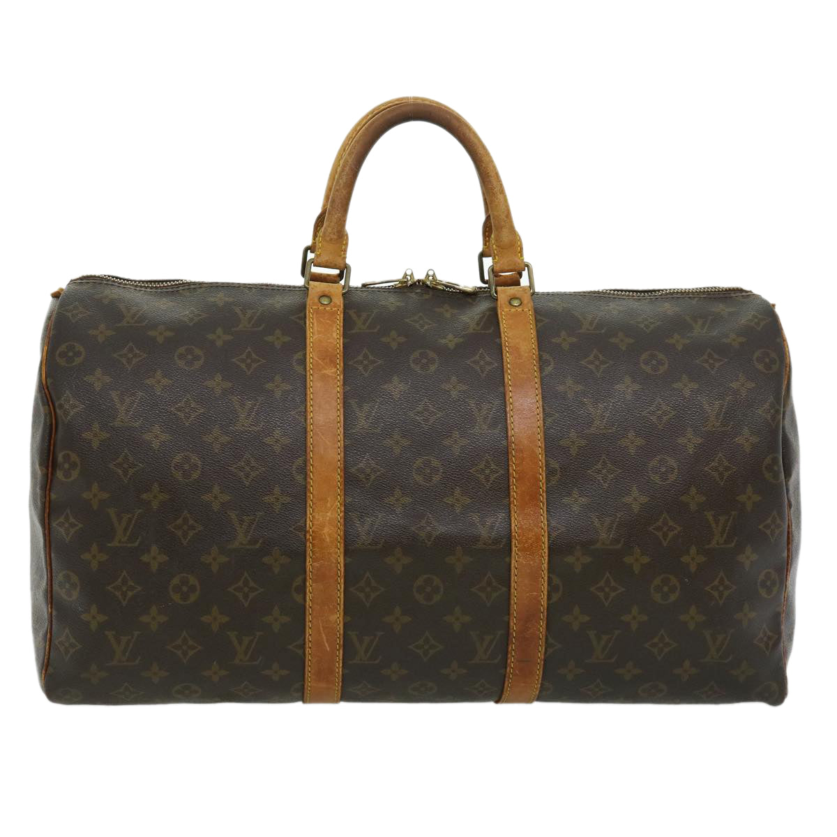 LOUIS VUITTON Monogram Keepall 50 Boston Bag M41426 LV tp369