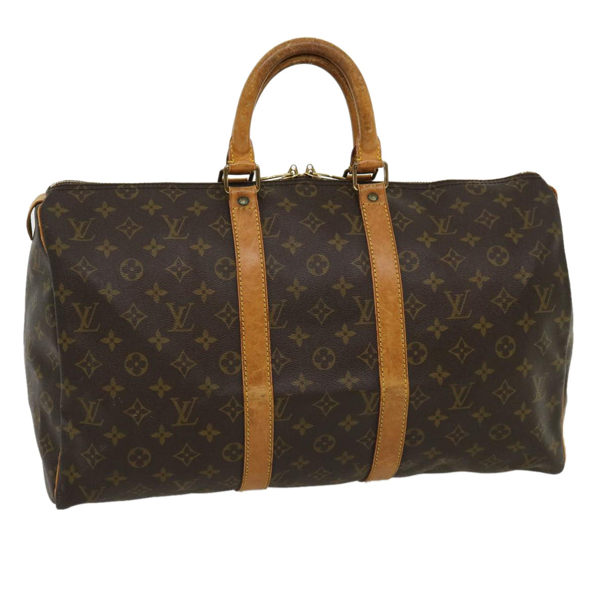 LOUIS VUITTON Monogram Keepall 45 Boston Bag M41428 LV tp378