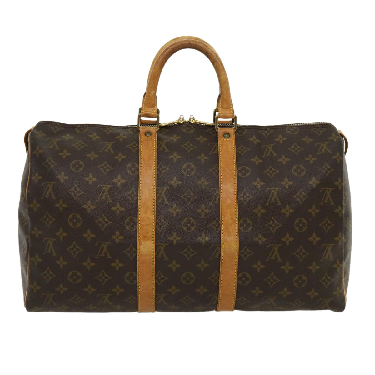 LOUIS VUITTON Monogram Keepall 45 Boston Bag M41428 LV tp378