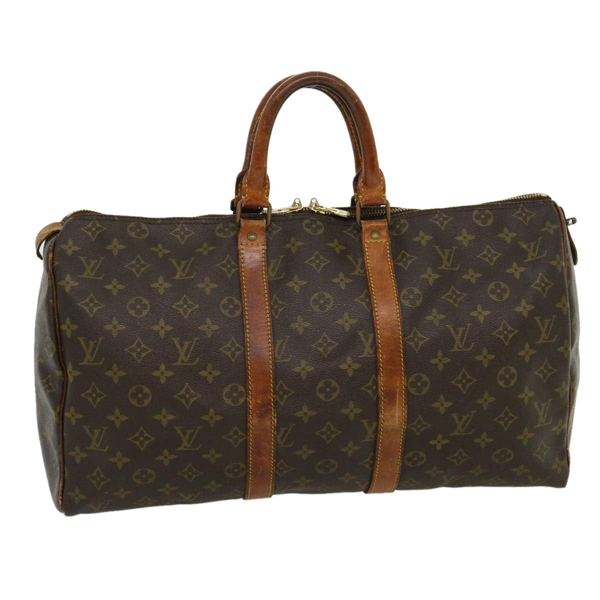 LOUIS VUITTON Monogram Keepall 45 Boston Bag M41428 LV tp379