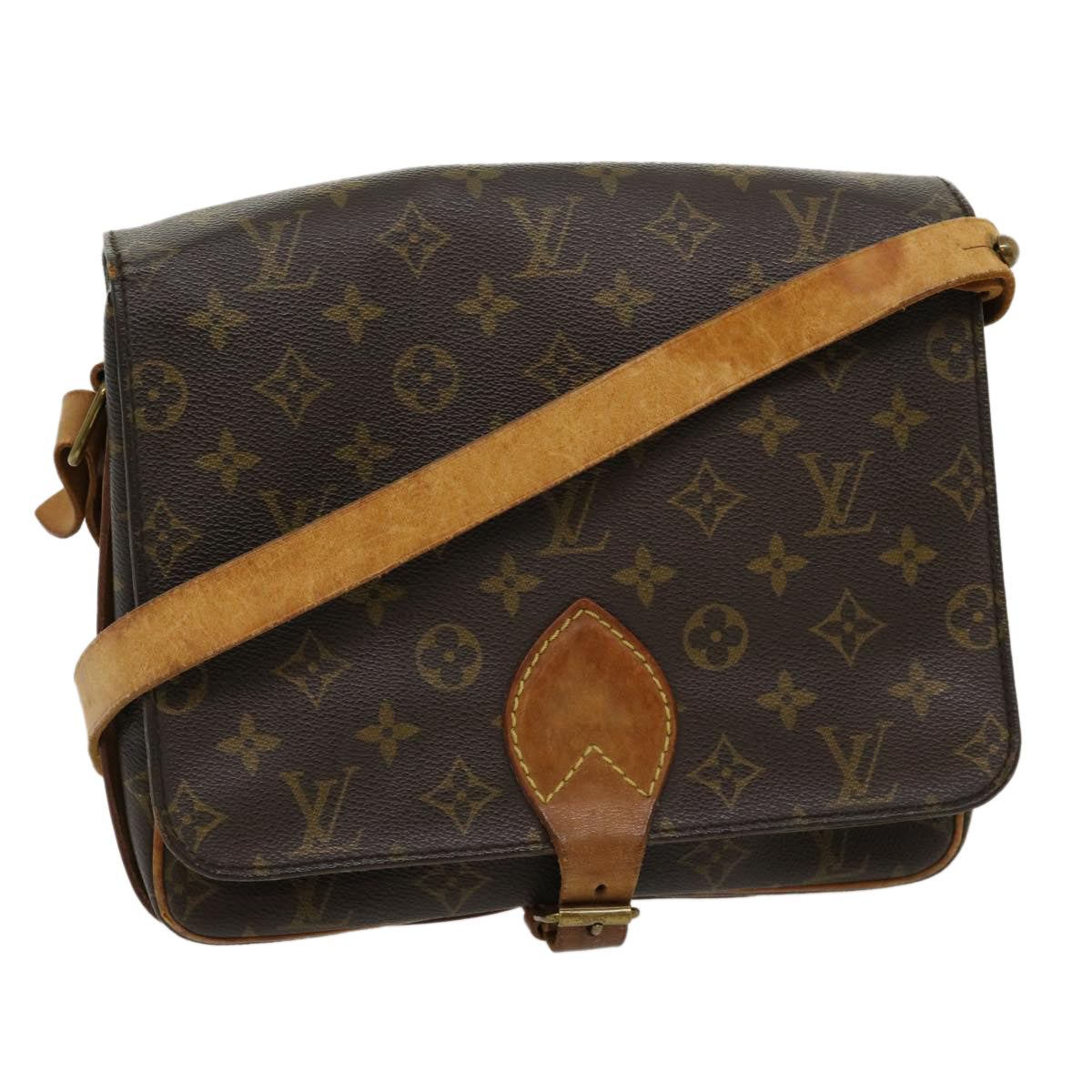 LOUIS VUITTON Monogram Cartouchiere GM Shoulder Bag M51252 LV tp417