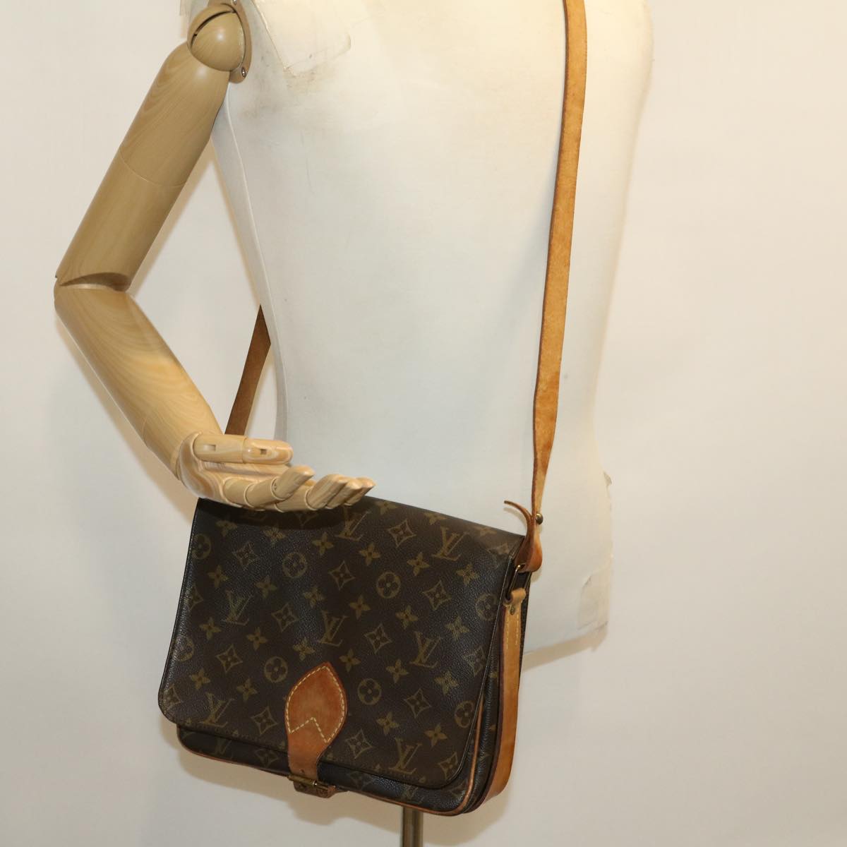 LOUIS VUITTON Monogram Cartouchiere GM Shoulder Bag M51252 LV tp417