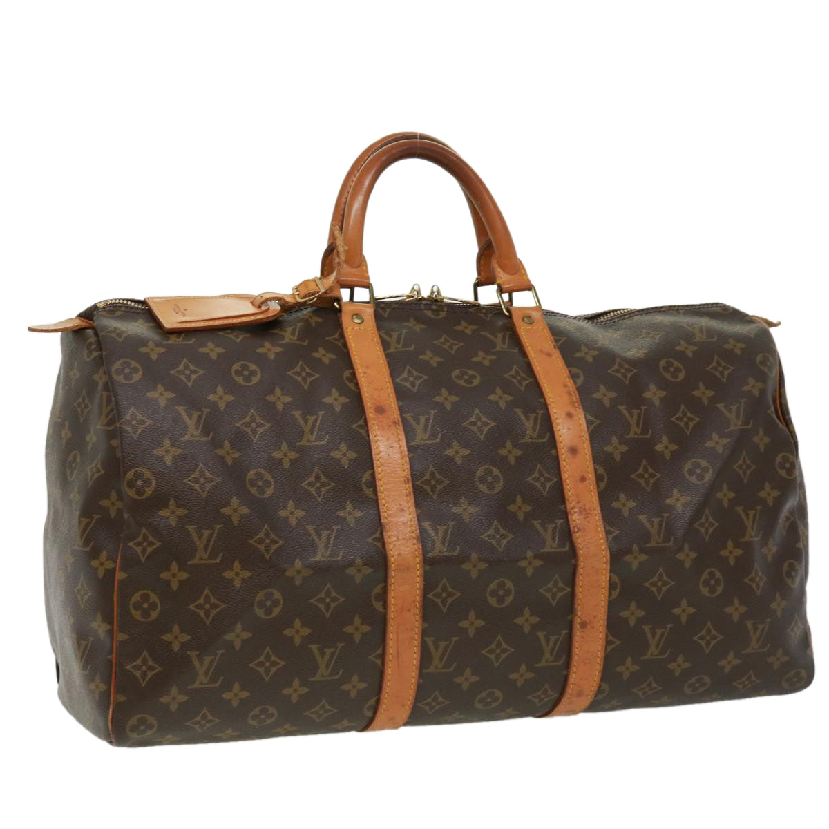 LOUIS VUITTON Monogram Keepall 50 Boston Bag M41426 LV tp467