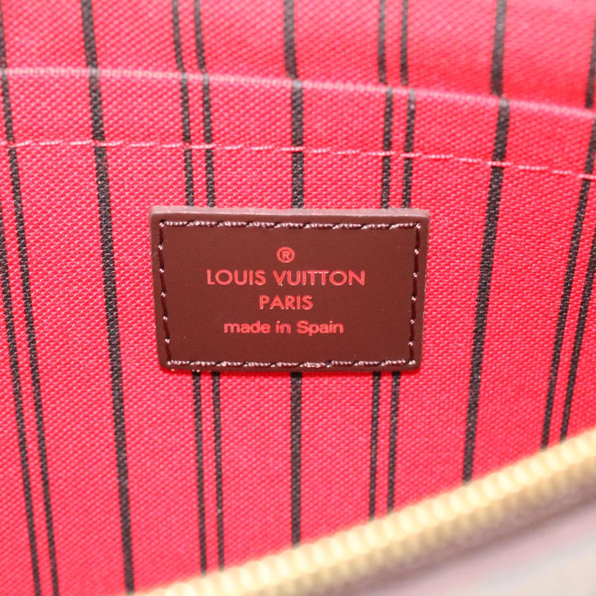 LOUIS VUITTON Damier Ebene Neverfull MM Tote Bag N51105 LV ai684SA