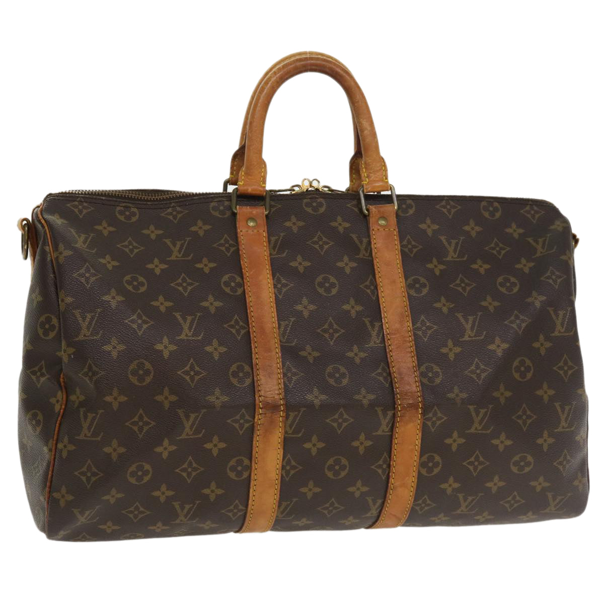 LOUIS VUITTON Monogram Keepall Bandouliere 45 Boston Bag M41418 LV tp575