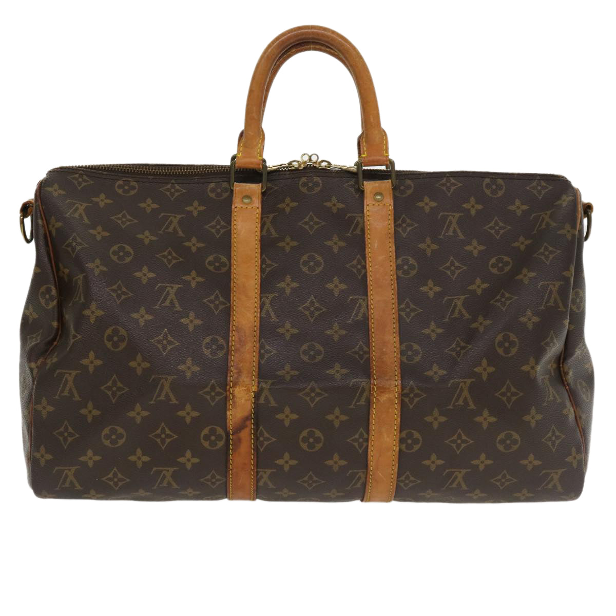LOUIS VUITTON Monogram Keepall Bandouliere 45 Boston Bag M41418 LV tp575