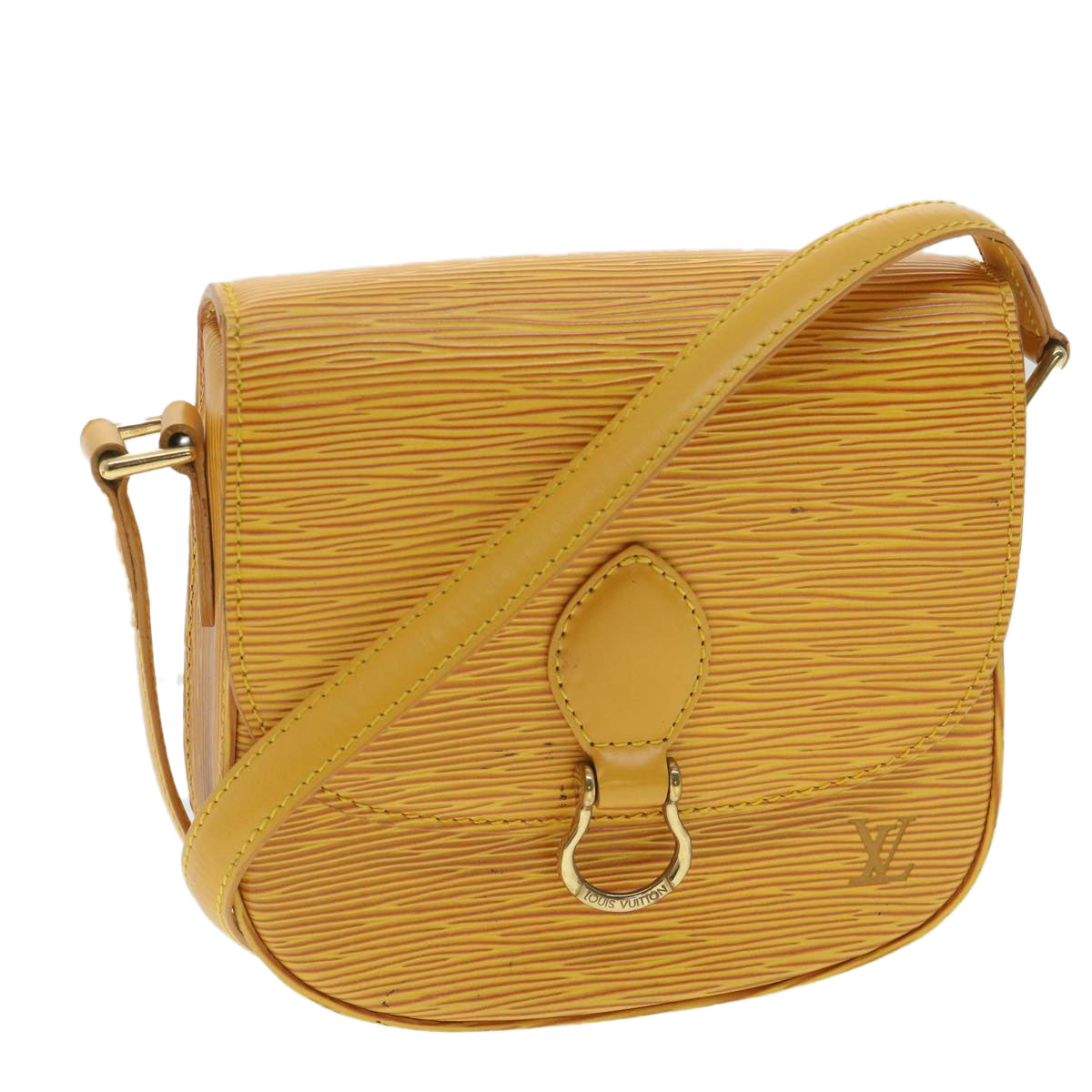 LOUIS VUITTON Epi Saint Cloud PM Shoulder Bag Yellow M52219 LV ai688