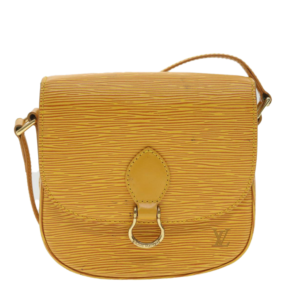 LOUIS VUITTON Epi Saint Cloud PM Shoulder Bag Yellow M52219 LV ai688