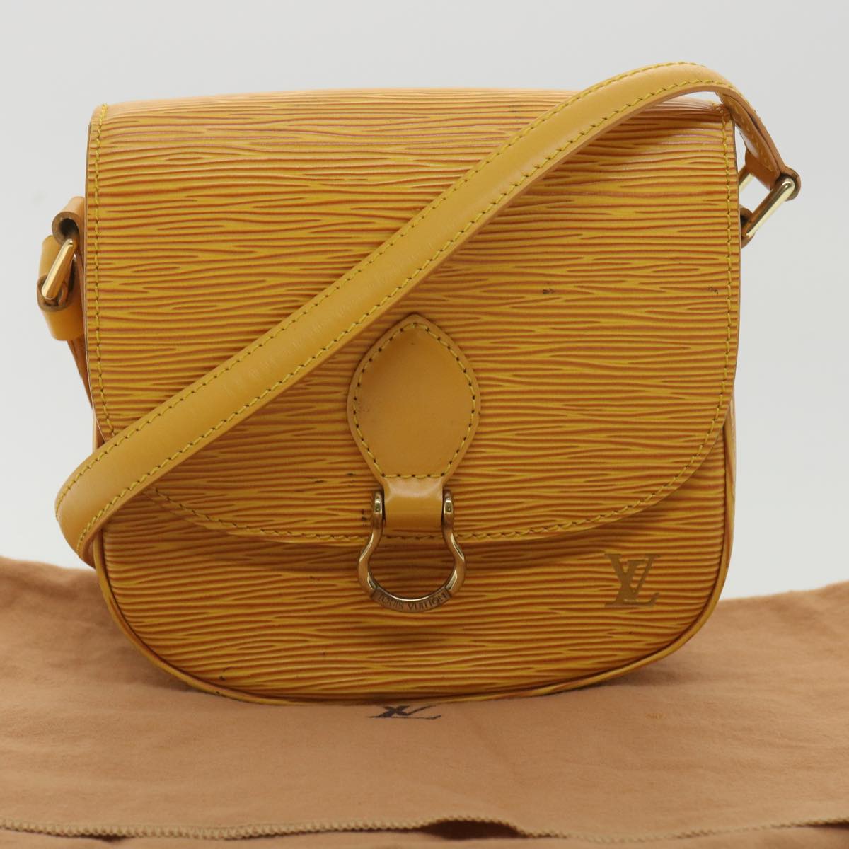 LOUIS VUITTON Epi Saint Cloud PM Shoulder Bag Yellow M52219 LV ai688