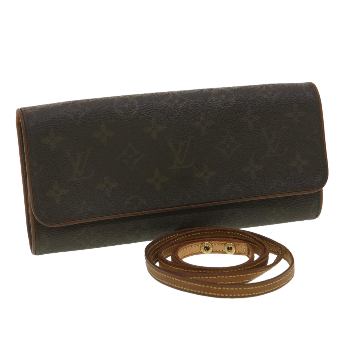 LOUIS VUITTON Monogram Pochette Twin GM Shoulder Bag M51852 LV tp594