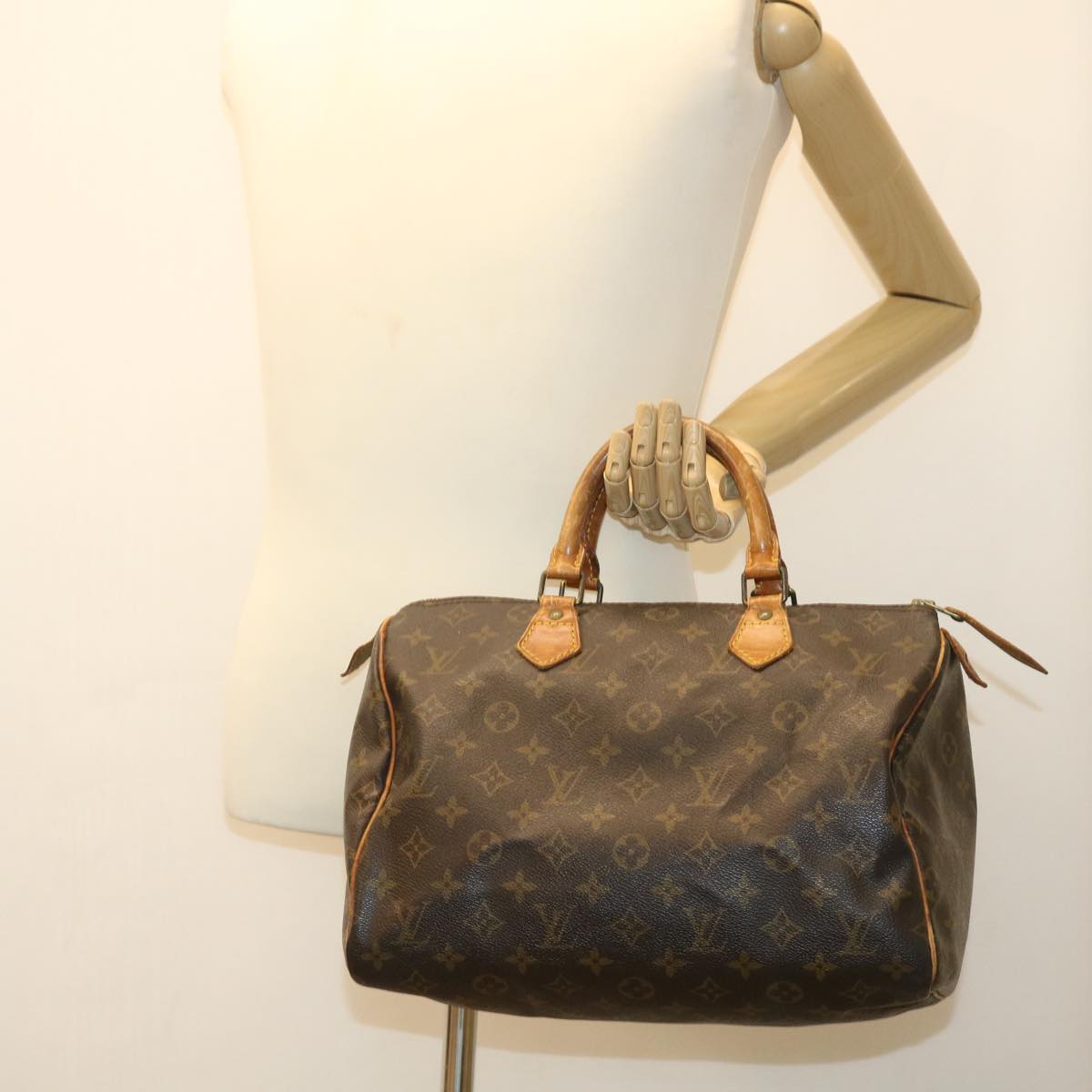 LOUIS VUITTON Monogram Speedy 30 Hand Bag M41526 LV tp595