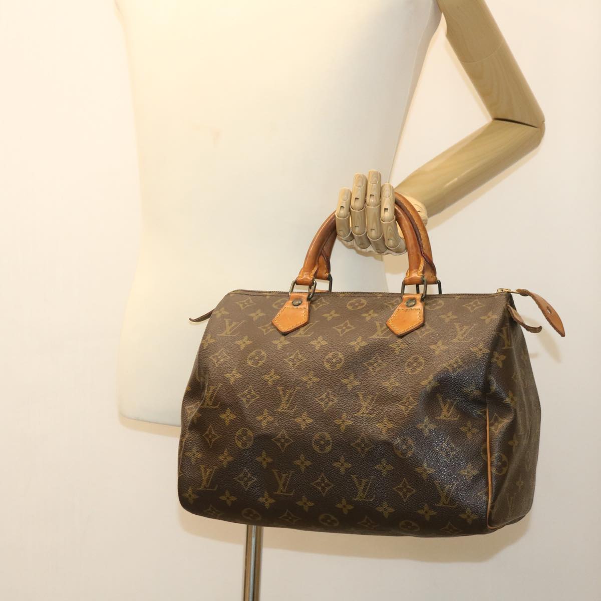 LOUIS VUITTON Monogram Speedy 30 Hand Bag M41526 LV tp596