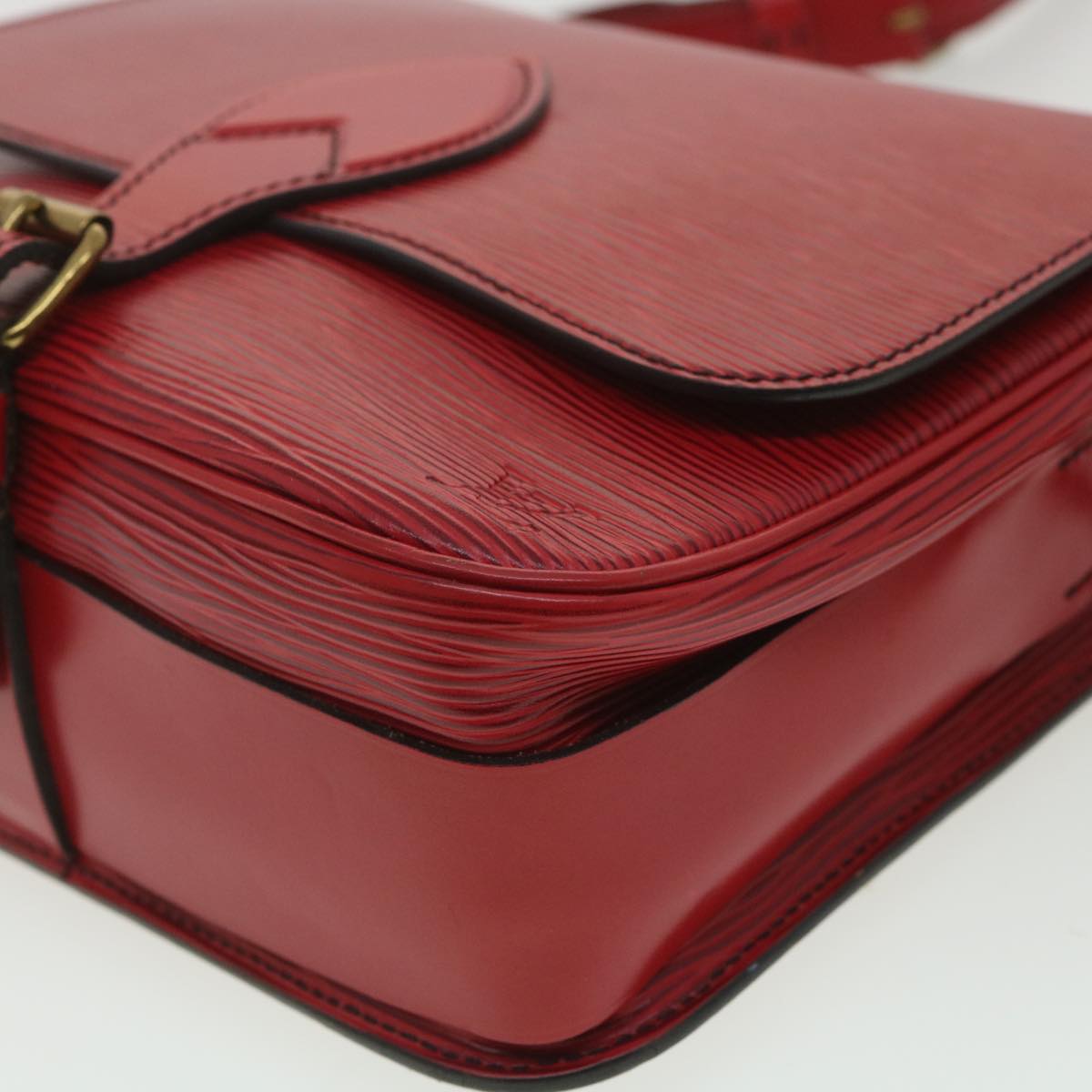 LOUIS VUITTON Epi Cartouchiere MM Shoulder Bag Red M52247 LV tp610