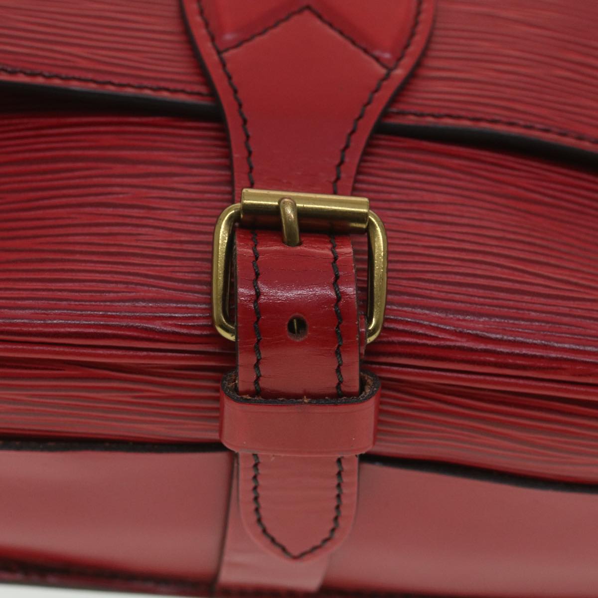 LOUIS VUITTON Epi Cartouchiere MM Shoulder Bag Red M52247 LV tp610
