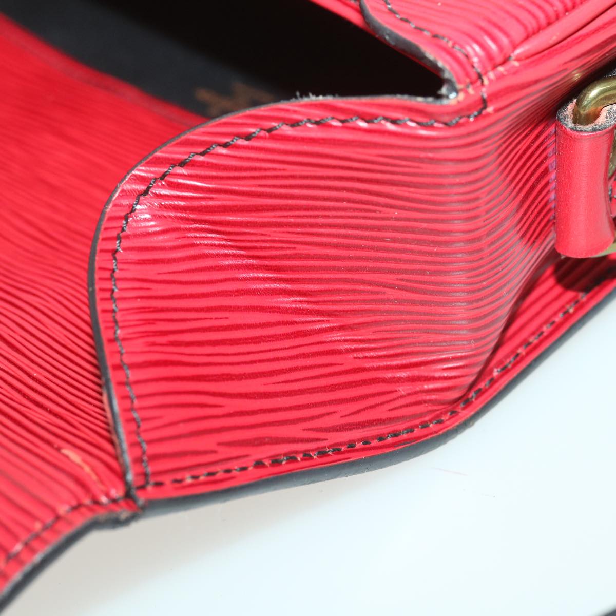 LOUIS VUITTON Epi Cartouchiere MM Shoulder Bag Red M52247 LV tp610