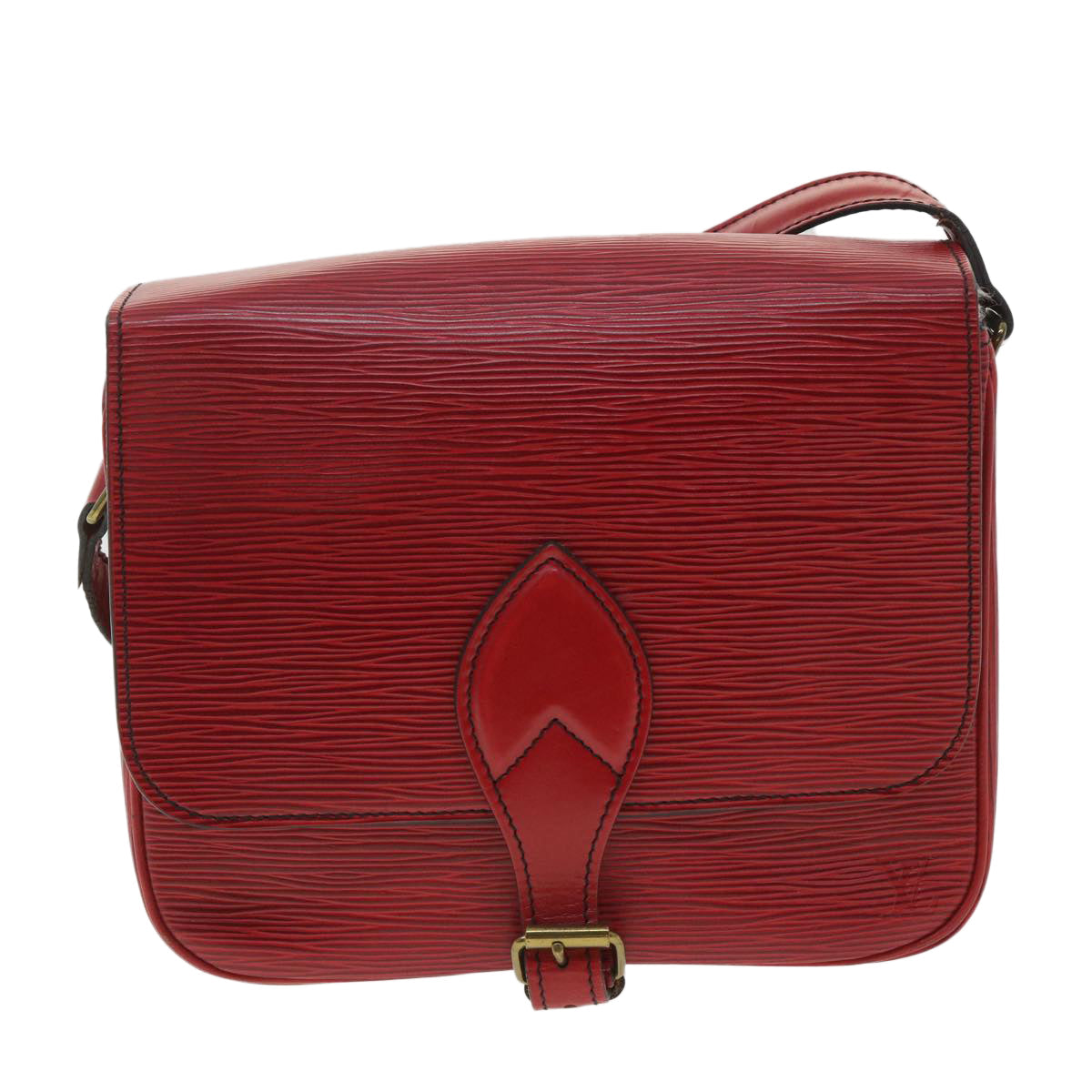 LOUIS VUITTON Epi Cartouchiere MM Shoulder Bag Red M52247 LV tp610