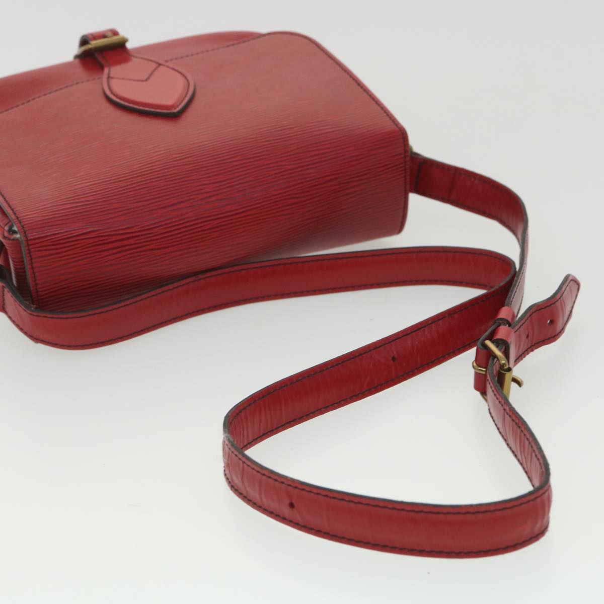 LOUIS VUITTON Epi Cartouchiere MM Shoulder Bag Red M52247 LV tp610