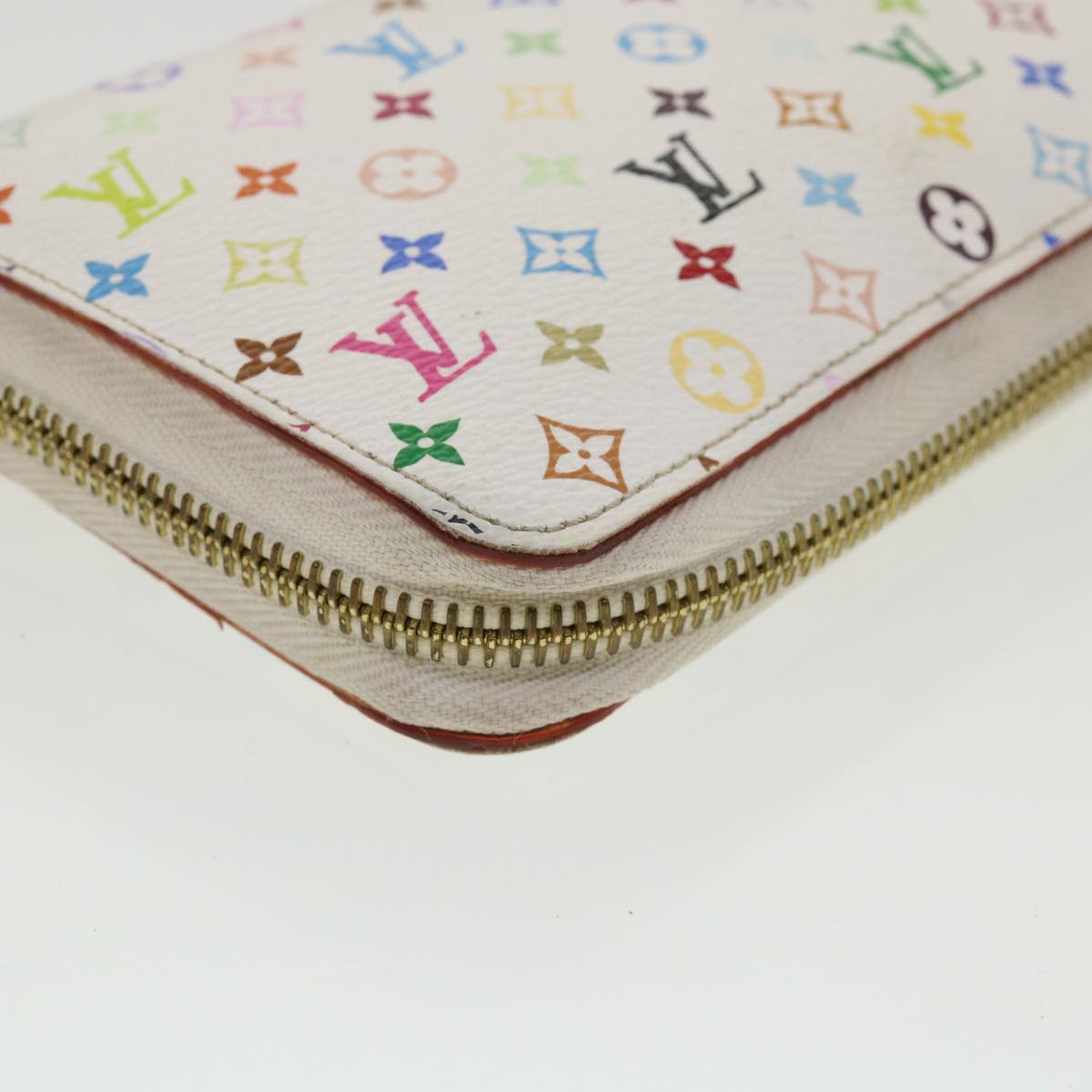 LOUIS VUITTON Monogram Multicolor Zippy Wallet Wallet White M60241 tp612