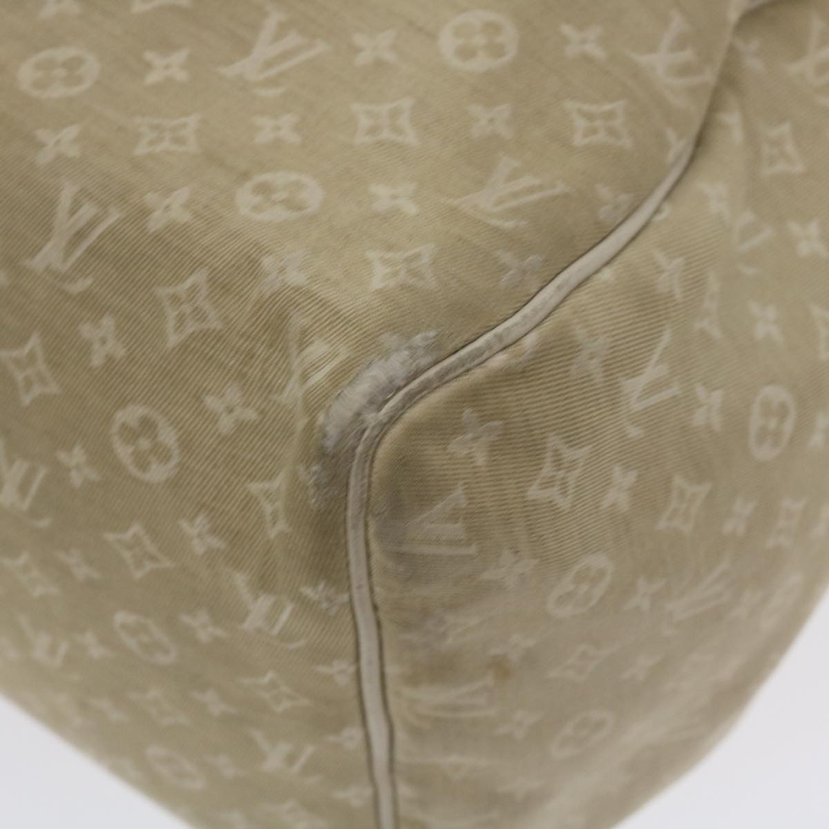 LOUIS VUITTON Monogram Mini Lin Speedy 30 Hand Bag White M95319 LV tp613